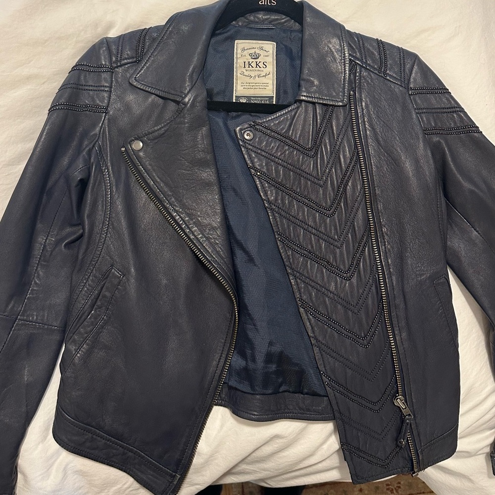 IKKS leather jacket. Worn but good condition!